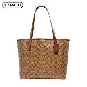 COACH City Tote 經典老花托特包 手提單肩包 女款 棕色