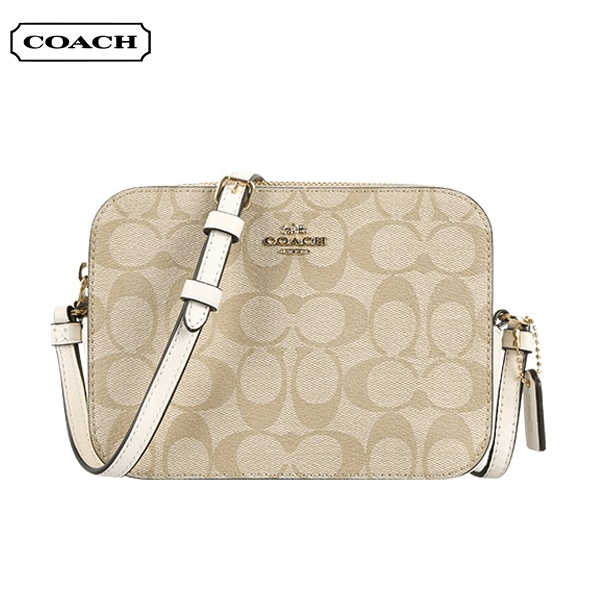 COACH 經典馬車LOGO PVC 拉鏈相機包