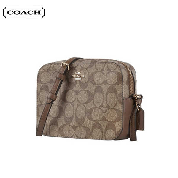 COACH 經典馬車LOGO PVC 拉鏈相機包