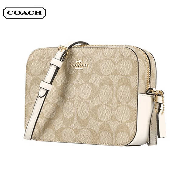COACH 經典馬車LOGO PVC 拉鏈相機包
