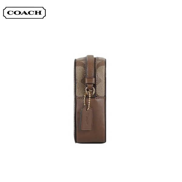 COACH 經典馬車LOGO PVC 拉鏈相機包