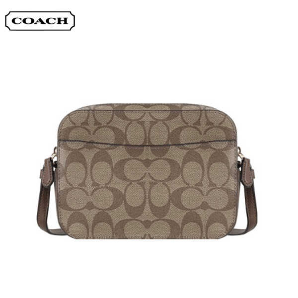 COACH 經典馬車LOGO PVC 拉鏈相機包