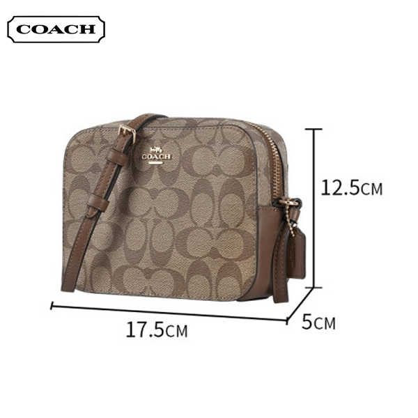 COACH 經典馬車LOGO PVC 拉鏈相機包