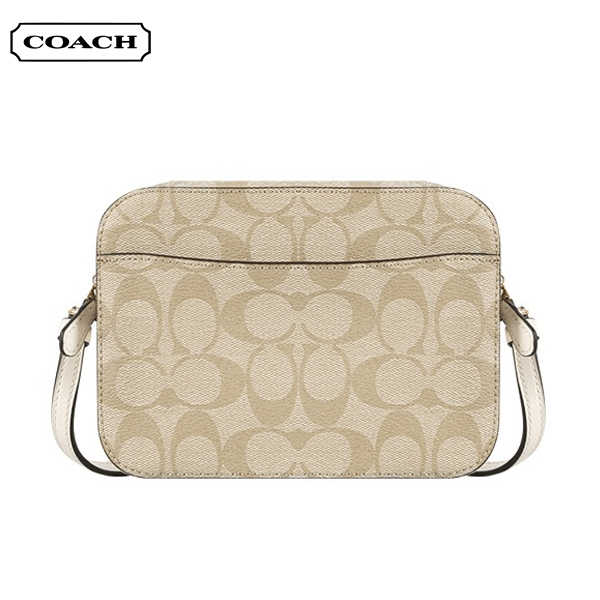 COACH 經典馬車LOGO PVC 拉鏈相機包