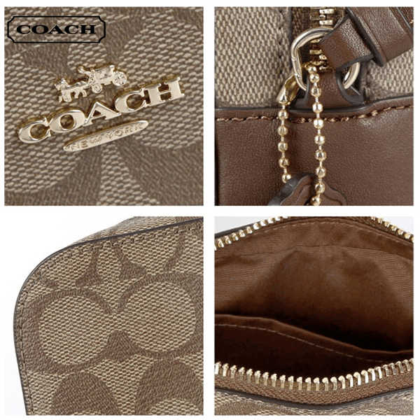 COACH 經典馬車LOGO PVC 拉鏈相機包