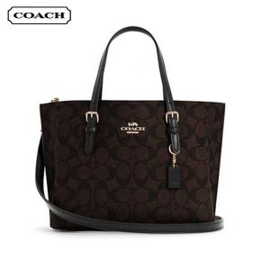 COACH MOllie Tote 25 托特包 手提單肩斜挎包 深棕老花