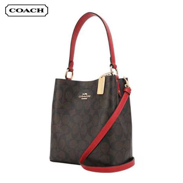 COACH Town Bucket 21 老花拼色水桶包