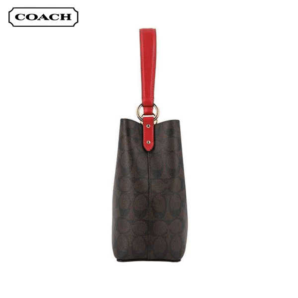 COACH Town Bucket 21 老花拼色水桶包