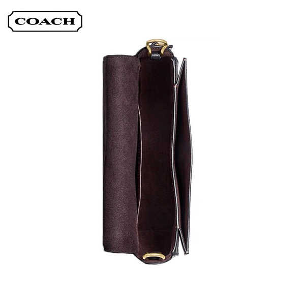 COACH Kat 20系列馬車圖案印花 馬車扣 單肩斜跨馬鞍包