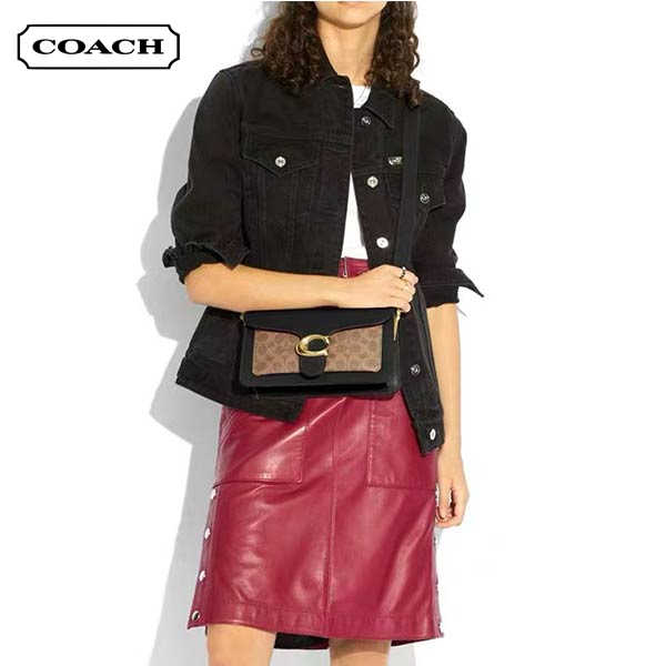 新款 COACH Tabby 26 中號 拼色酒神包