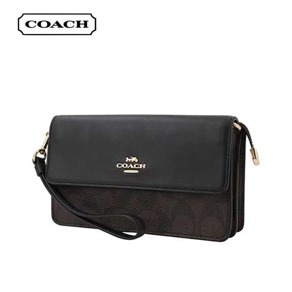 COACH Foldover 女士翻蓋式手拿風琴包
