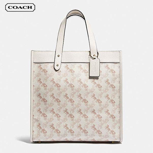 COACH 女士馬車圖案印花FIELD 托特包