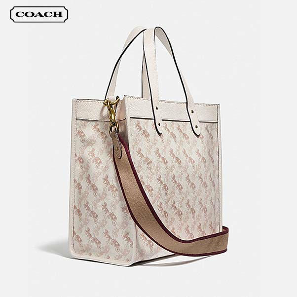 COACH 女士馬車圖案印花FIELD 托特包