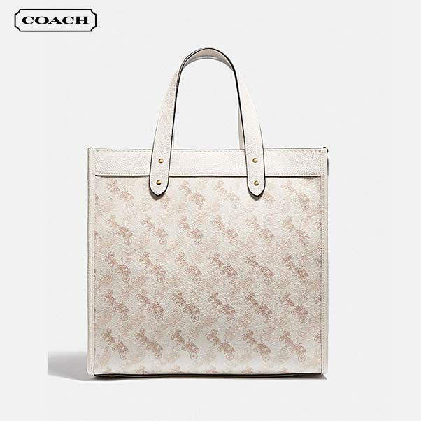 COACH 女士馬車圖案印花FIELD 托特包