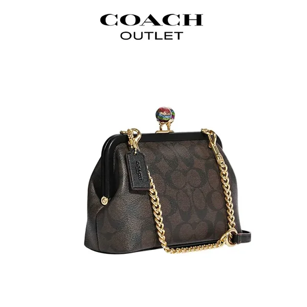 Coach Kisslock 吻鎖扣單肩斜挎包