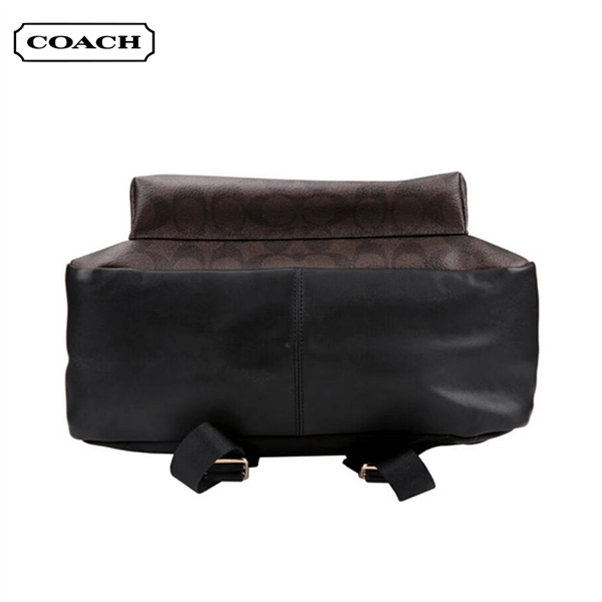 COACH 蔻馳 Charlie 30 經典老花雙肩包 中號 深棕色