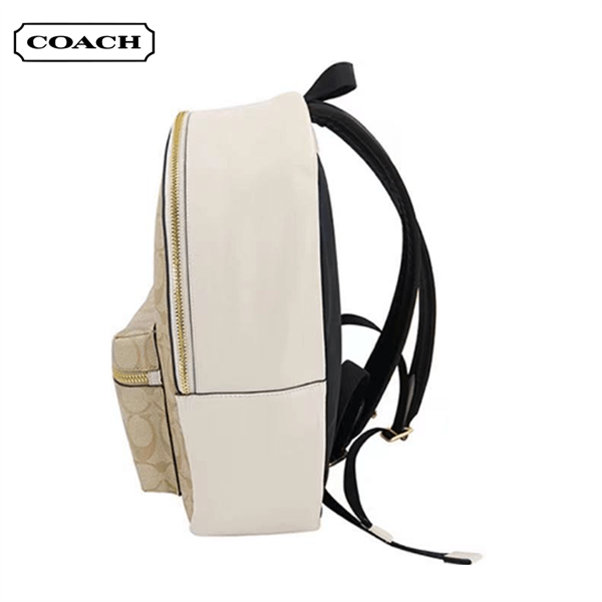 COACH 蔻馳 Charlie 27 經典老花雙肩包 中號