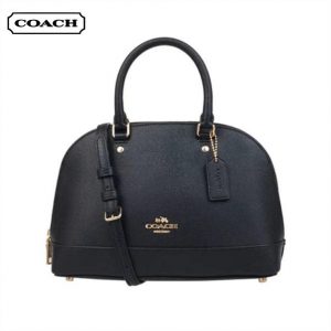 COACH 蔻馳 Sierra 經典貝殼包 手提單肩斜挎包 黑色 小號
