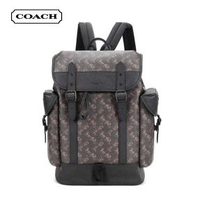 COACH HITCH後背包 馬車圖案印花 男士雙肩包 大容量旅行背包