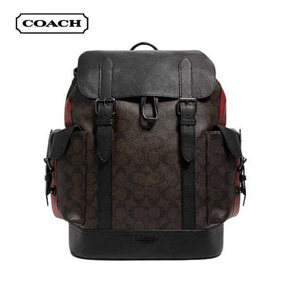 COACH 男士大號翻蓋抽繩雙肩包