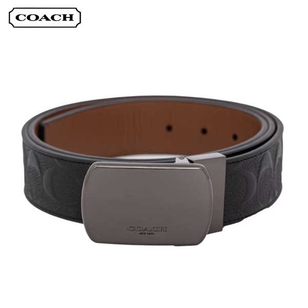 COACH 經典C紋壓花商務休閒時尚腰帶