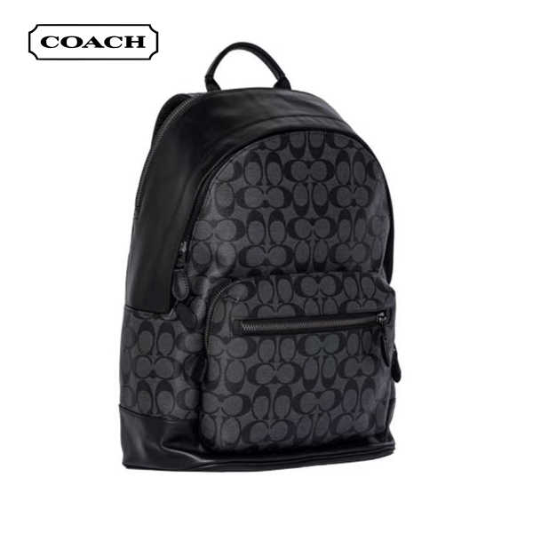 COACH 蔻馳 West 皮質拉鏈雙肩包