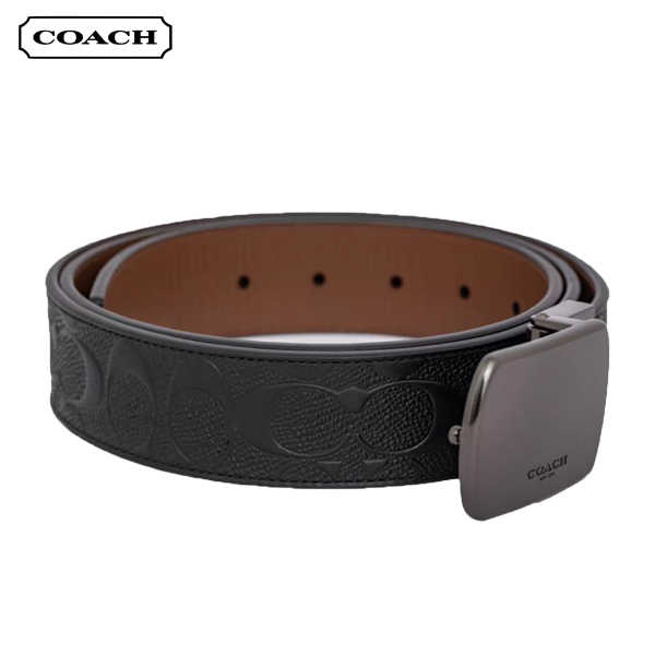 COACH 經典C紋壓花商務休閒時尚腰帶