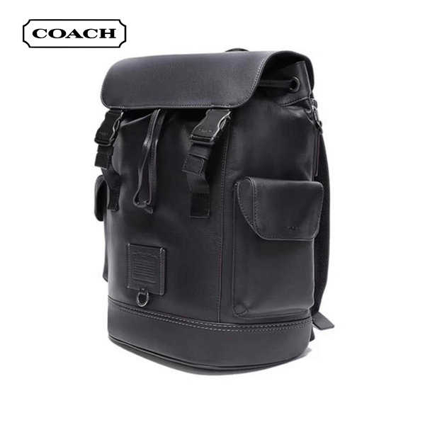 COACH Rivington 皮革翻蓋雙肩包