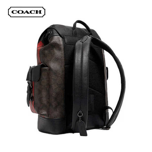 COACH 男士大號翻蓋抽繩雙肩包