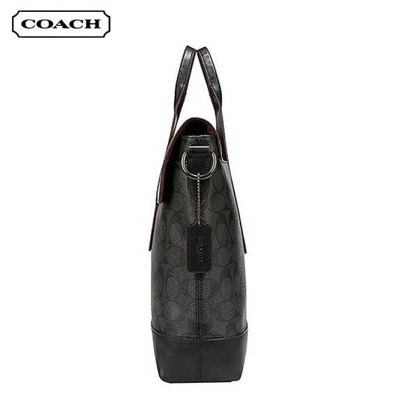 COACH 男士翻蓋PVC配皮公事包
