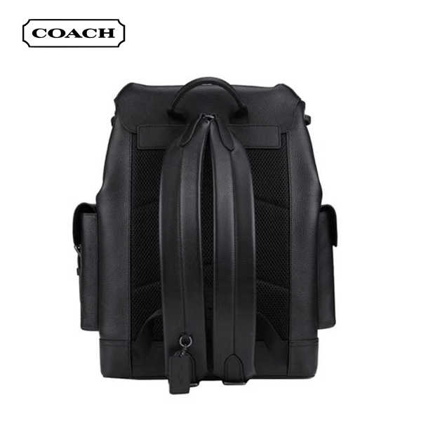 COACH Hudson 皮革翻蓋雙肩包