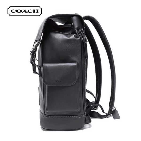 COACH Rivington 皮革翻蓋雙肩包