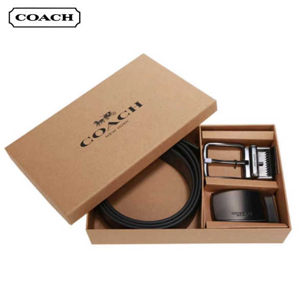 COACH 經典老花 PVC 禮盒裝雙頭腰帶