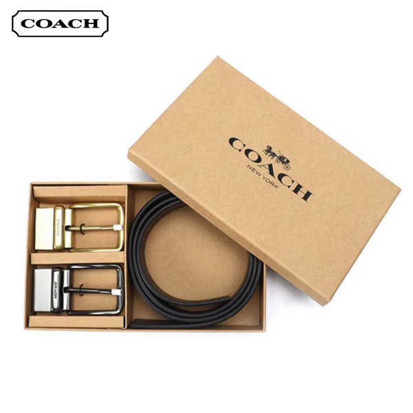 COACH 經典皮革腰帶禮盒款