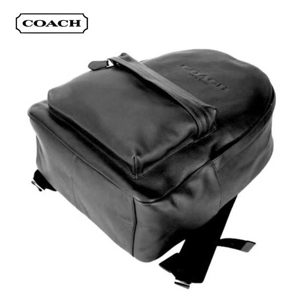 COACH 男士皮質雙肩包