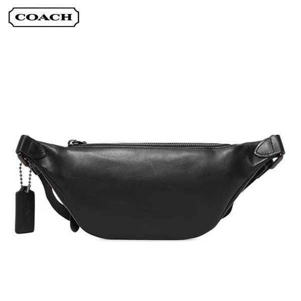 COACH Rivington 经典老花Logo貼飾休閒胸包
