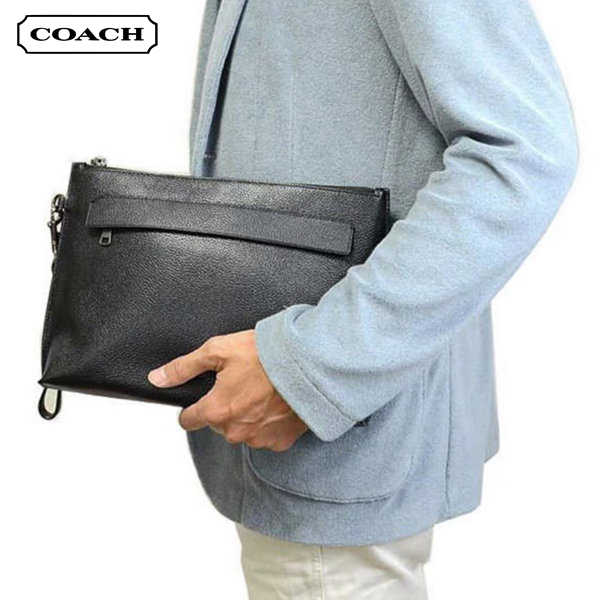 COACH 男士經典皮革手拿包