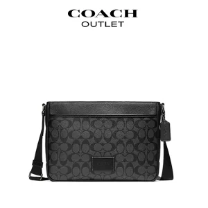 COACH DISTRICT 經典標誌男士單肩斜背包