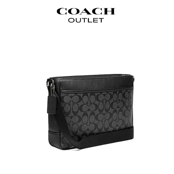 COACH DISTRICT 經典標誌男士單肩斜背包