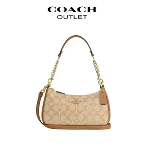 COACH Teri 24 老花皮革腋下單肩包
