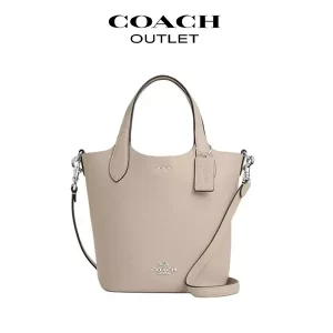 COACH HANNA 17 帆布皮革手提包