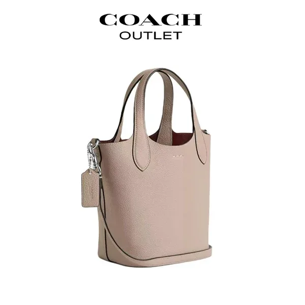 COACH HANNA 17 帆布皮革手提包