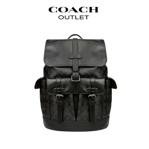 COACH HUDSON 經典 SIGNATURE 緹花後背包