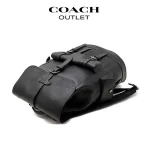 COACH Hudson 荔枝紋皮革翻蓋後背包